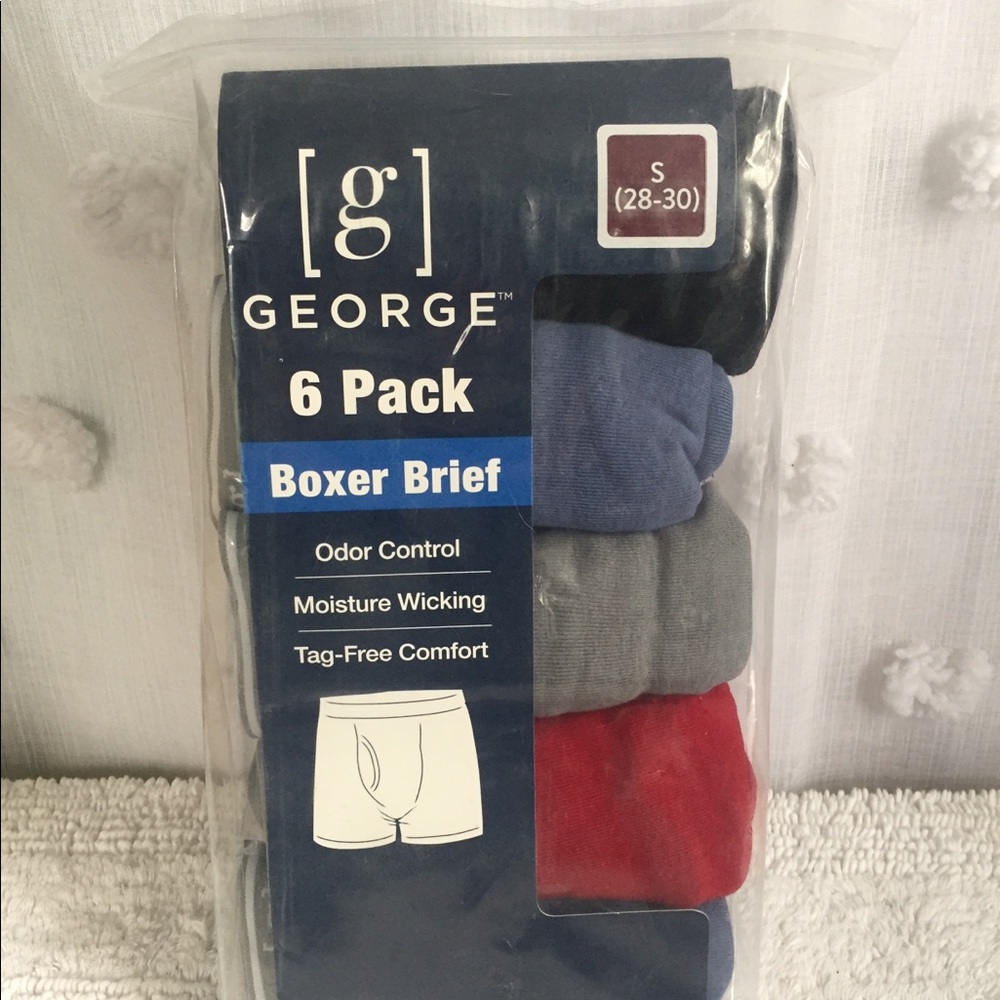 George 6 Pack Boxer Brief Men’s Small - Picture 2 of 6